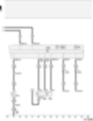 Wiring Diagram  AUDI A2 2004 - Function selection switch - washer fluid warning contact - control unit with display in dash panel insert