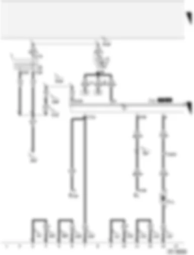 Wiring Diagram  AUDI A2 2005 - Ignition/starter switch - automatic intermittent wash/wipe relay - headlight washer system pump