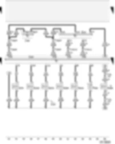 Wiring Diagram  AUDI A2 2003 - Inlet camshaft timing adjustment valve -1- - fuel pressure regulating valve - fuel metering valve - intake manifold flap air flow control valve