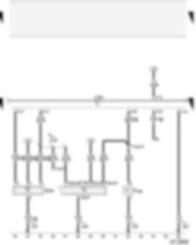 Wiring Diagram  AUDI A2 2003 - Bonnet contact switch - anti-theft alarm ultra-sonic sensor - control unit with display in dash panel insert - convenience system central control unit