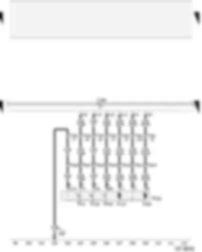 Wiring Diagram  AUDI A2 2003 - Rear left door contact switch - rear left central locking lock unit (without rear electric windows) - convenience system central control unit