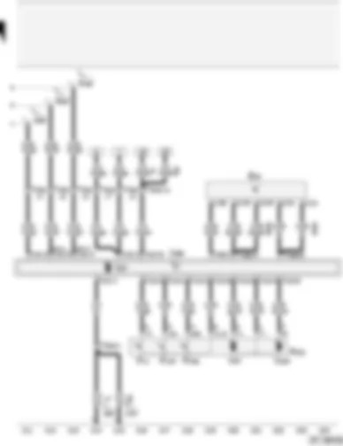 Wiring Diagram  AUDI A2 2003 - Rear right electric window switch (in door) - rear right central locking lock unit - rear right door control unit