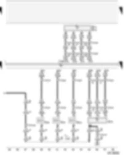 Wiring Diagram  AUDI A2 2001 - Air mass meter - intake manifold pressure sender - exhaust gas recirculation valve - charge pressure control solenoid valve - throttle butterfly valve