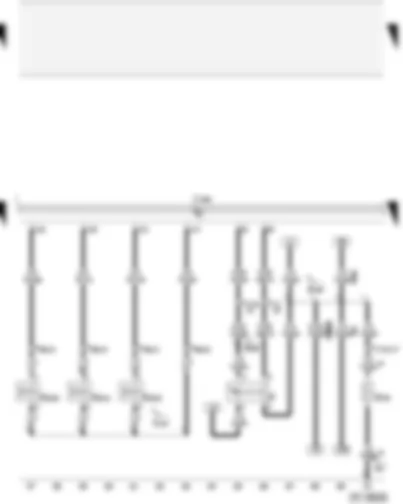 Wiring Diagram  AUDI A2 2002 - Brake light switch - diesel direct injection system control unit - heater element (crankcase breather) - unit injector solenoid valves