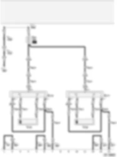 Wiring Diagram  AUDI A2 2004 - Driver’s seat lumbar support adjustment switch - front passenger’s seat lumbar support adjustment switch - seat adjustment fuse