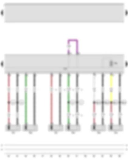 Wiring Diagram  AUDI A3 CABRIOLET 2008 - Rear right speed sensor - Front right speed sensor - Rear left speed sensor - Front left speed sensor - ABS control unit