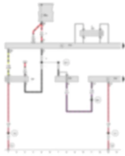 Wiring Diagram  AUDI A3 CABRIOLET 2010 - Parking aid control unit - Onboard supply control unit - Terminal 15 voltage supply relay 2