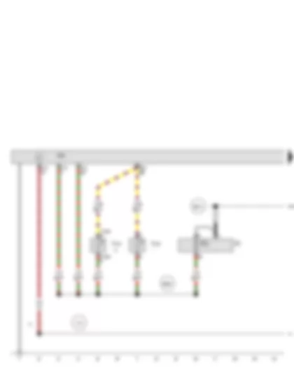 Wiring Diagram  AUDI A3 CABRIOLET 2013 - Front passenger side airbag deactivated warning lamp - Fuse holder C