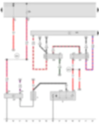 Wiring Diagram  AUDI A3 CABRIOLET 2013 - Battery - Starter - Engine control unit - Starter relay 1 - Starter relay 2