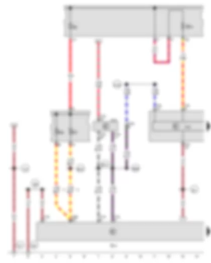 Wiring Diagram  AUDI A3 2015 - Selector lever - Onboard supply control unit - Mechatronic unit for dual clutch gearbox