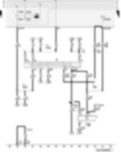 Wiring Diagram  AUDI A3 2001 - Ignition/starter switch - X-contact relief relay - starter inhibitor and reversing light relay