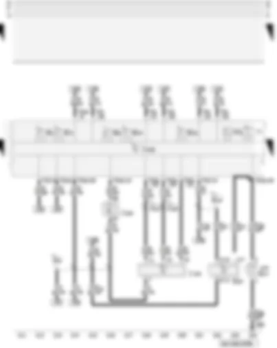 Wiring Diagram  AUDI A3 2001 - Combi-processor in dash panel insert - ABS control unit with EDL - operating and display unit for air conditioning system - fuel gauge - coolant temperature gauge