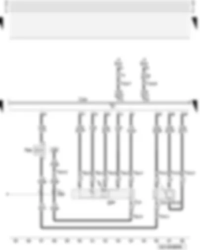 Wiring Diagram  AUDI A3 2002 - Motronic control unit - lambda probes - active charcoal filter system solenoid valve 1
