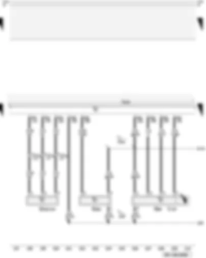 Wiring Diagram  AUDI A3 2009 - Throttle valve potentiometer - exhaust gas pressure sensor 1 - position sender for charge pressure positioner - intake manifold flap motor