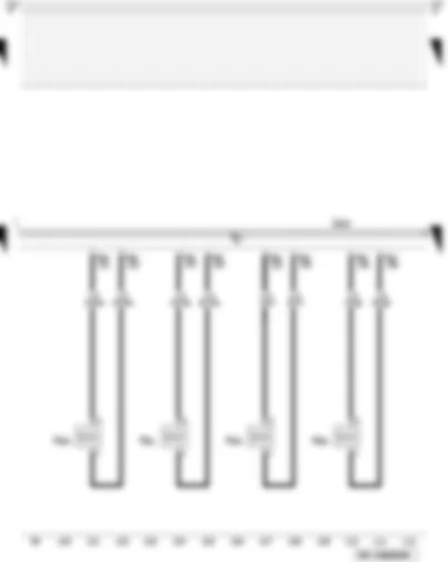 Wiring Diagram  AUDI A3 2009 - Injectors