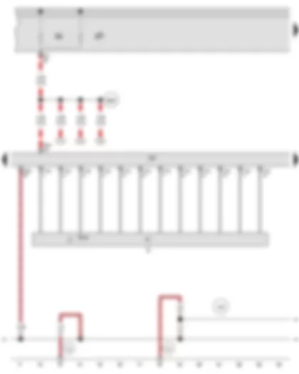 Wiring Diagram  AUDI A3 2009 - Ignition/starter switch - Steering column electronics control unit