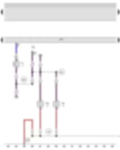 Wiring Diagram  AUDI A3 2009 - Reversing light switch - Onboard supply control unit - Left washer jet heater element - Right washer jet heater element