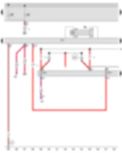 Wiring Diagram  AUDI A3 2009 - Onboard supply control unit - Terminal 30 voltage supply relay 2