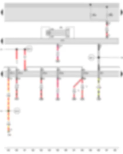 Wiring Diagram  AUDI A3 2009 - Onboard supply control unit - Terminal 15 voltage supply relay 2