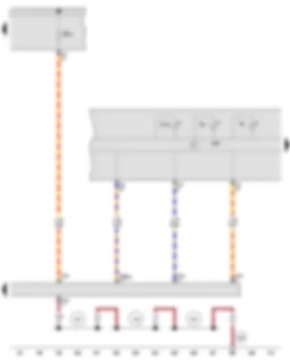 Wiring Diagram  AUDI A3 2009 - Control unit in dash panel insert - Data bus diagnostic interface