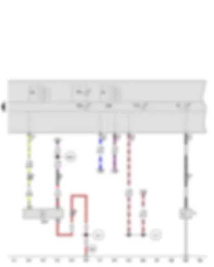 Wiring Diagram  AUDI A3 2009 - Oil pressure switch - Oil level and oil temperature sender - Control unit in dash panel insert