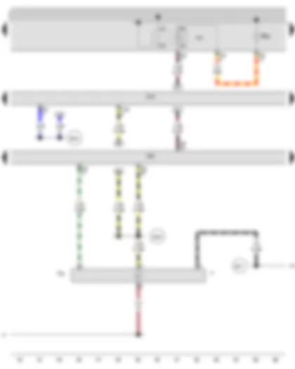 Wiring Diagram  AUDI A3 2009 - Brake pedal switch - Motronic control unit - Onboard supply control unit