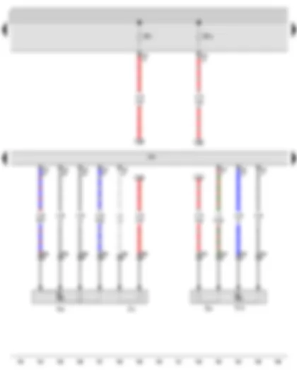 Wiring Diagram  AUDI A3 2009 - Lambda probe - Motronic control unit - Lambda probe heater