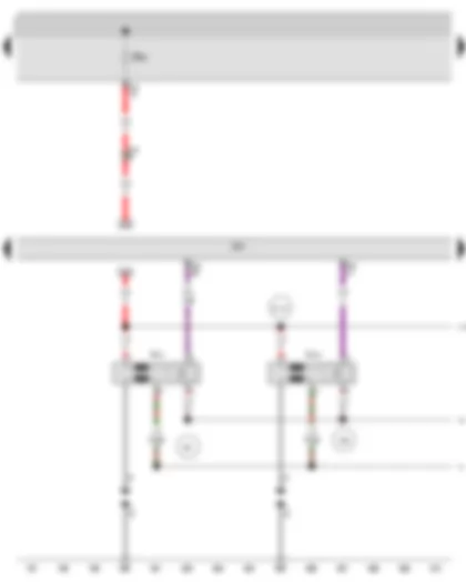 Wiring Diagram  AUDI A3 2009 - Motronic control unit - Ignition coil 1 with output stage - Ignition coil 2 with output stage