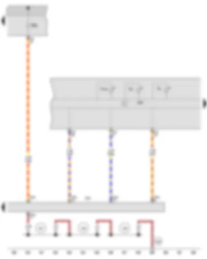 Wiring Diagram  AUDI A3 2009 - Control unit in dash panel insert - Data bus diagnostic interface