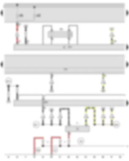 Wiring Diagram  AUDI A3 2009 - Brake light switch - ABS control unit - Onboard supply control unit - Terminal 15 voltage supply relay 2