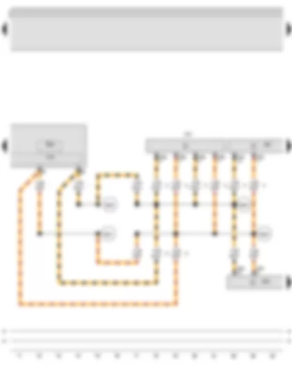 Wiring Diagram  AUDI A3 2009 - Brake pressure sender 1 - ABS control unit - Headlight range control unit - Steering column electronics control unit - Data bus diagnostic interface