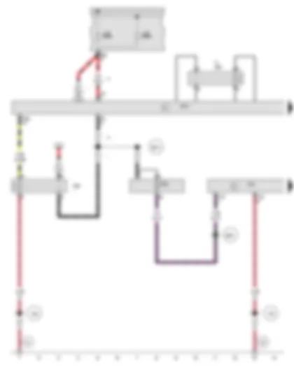 Wiring Diagram  AUDI A3 2012 - Onboard supply control unit - Terminal 15 voltage supply relay 2 - Park assist steering control unit