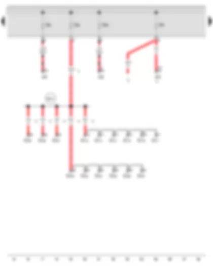 Wiring Diagram  AUDI A3 2012 - Fuse 4 in fuse holder A - Fuse 5 in fuse holder A - Fuse 6 in fuse holder A - Fuse 7 in fuse holder A