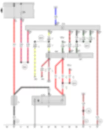 Wiring Diagram  AUDI A3 2013 - Battery - Starter - Terminal 50 voltage supply relay