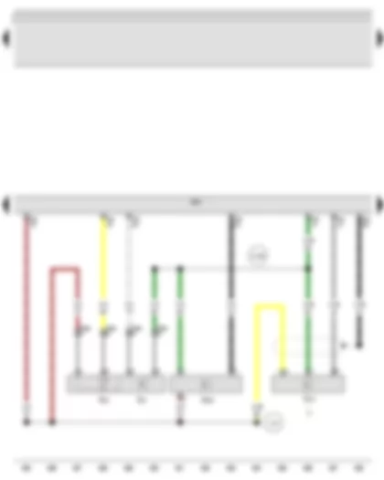 Wiring Diagram  AUDI A3 2012 - Charge pressure sender - Intake air temperature sender - Exhaust gas pressure sensor 1 - Gearbox neutral position sender - Engine control unit