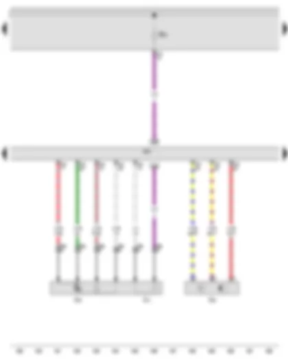 Wiring Diagram  AUDI A3 2011 - Engine speed sender - Lambda probe - Engine control unit - Lambda probe heater