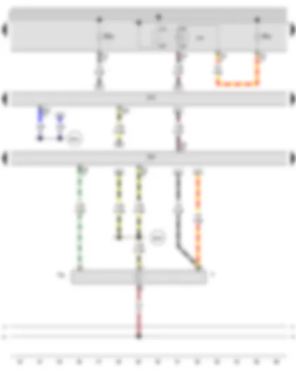 Wiring Diagram  AUDI A3 2013 - Brake pedal switch - Motronic control unit - Onboard supply control unit