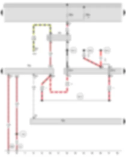 Wiring Diagram  AUDI A3 2011 - Terminal 15 voltage supply relay 2 - Telephone transmitter and receiver unit - Aerial amplifier for mobile telephone