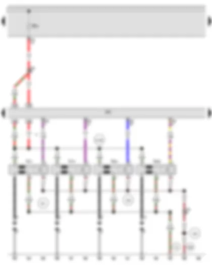 Wiring Diagram  AUDI A3 2013 - Engine control unit - Ignition coil 1 with output stage - Ignition coil 2 with output stage - Ignition coil 3 with output stage - Ignition coil 4 with output stage