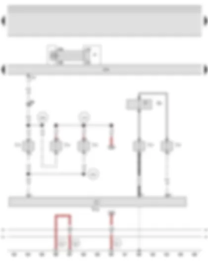 Wiring Diagram  AUDI A3 2008 - Window aerial suppression filter - Heated rear window relay - Onboard supply control unit - Left aerial module - Heated rear window - Heated rear window with window aerial