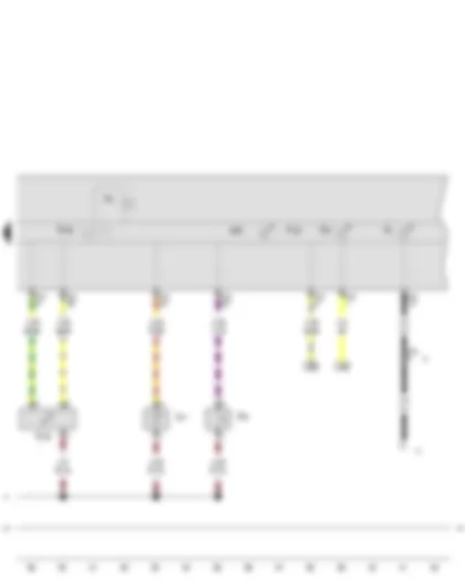 Wiring Diagram  AUDI A3 2009 - Ambient temperature sensor - Windscreen washer fluid level sender - Fuel gauge sender 2 - Control unit in dash panel insert