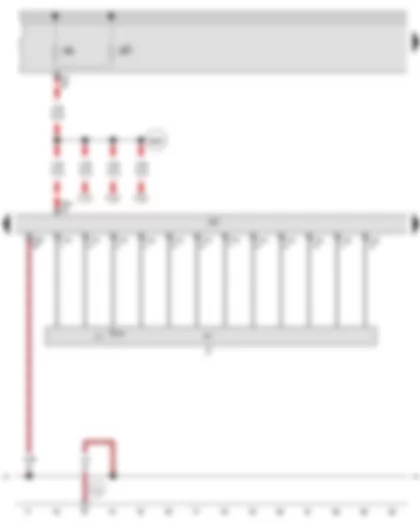 Wiring Diagram  AUDI A3 2009 - Ignition/starter switch - Steering column electronics control unit