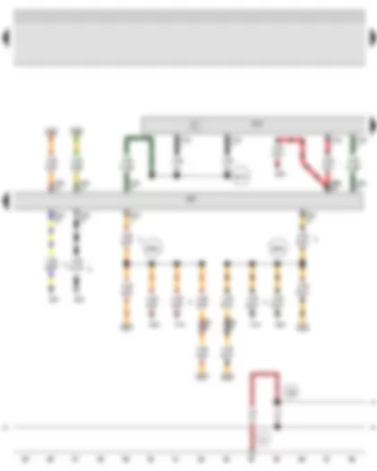Wiring Diagram  AUDI A3 2009 - Onboard supply control unit - Steering column electronics control unit