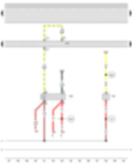 Wiring Diagram  AUDI A3 2009 - Front left brake pad wear sender - Onboard supply control unit - Terminal 50 voltage supply relay