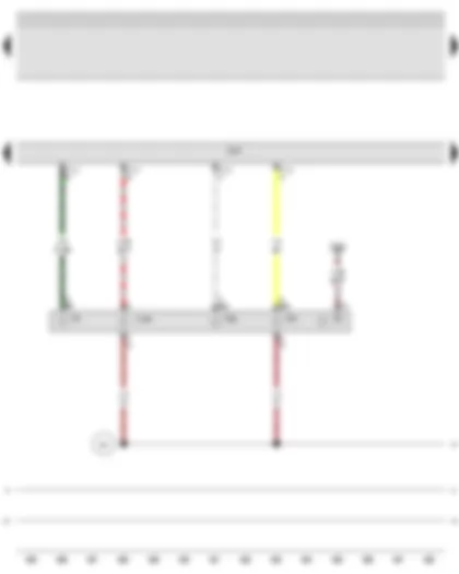 Wiring Diagram  AUDI A3 2009 - Onboard supply control unit - Bulb for right daytime driving light and side light - Right side light bulb - Front right turn signal bulb - Right headlight dipped beam bulb - Right headlight main beam bulb