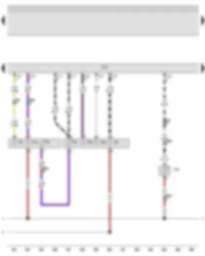 Wiring Diagram  AUDI A3 2009 - Onboard supply control unit - Left tail light bulb - Rear left turn signal bulb - Left brake light bulb - Left reversing light bulb - Additional brake light bulb - Left brake and turn signal bulb