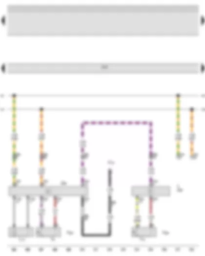 Wiring Diagram  AUDI A3 2009 - Driver side central locking lock unit - Rear left central locking lock unit - Driver door control unit - Rear left door control unit - Onboard supply control unit - Driver side turn signal repeater bulb