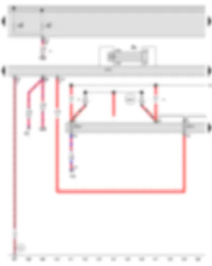 Wiring Diagram  AUDI A3 2009 - Onboard supply control unit - Terminal 30 voltage supply relay 2