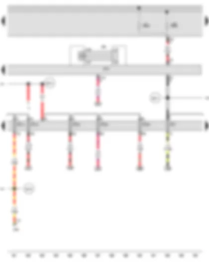 Wiring Diagram  AUDI A3 2009 - Onboard supply control unit - Terminal 15 voltage supply relay 2