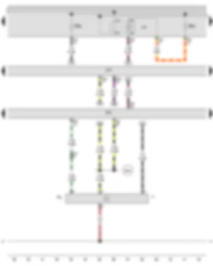 Wiring Diagram  AUDI A3 2011 - Brake pedal switch - Onboard supply control unit - Engine control unit